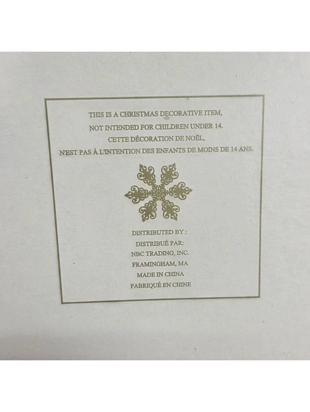 Boxed Set of 4 Teal Glitter Glass Christmas Ornaments Gold Scroll Holiday Tree